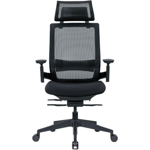 Ergonomic Mesh Office Chair with Headrest Adjustable Lumbar Support & Arms Black Additional Image 2