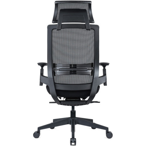 Ergonomic Mesh Office Chair with Headrest Adjustable Lumbar Support & Arms Black Additional Image 4