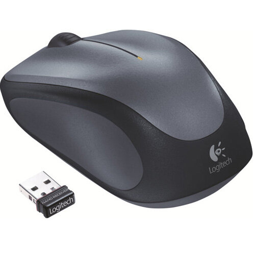 Logitech M235 Wireless Mouse - Compact 2.4 GHz Optical Mouse with USB Receiver Quick Silver