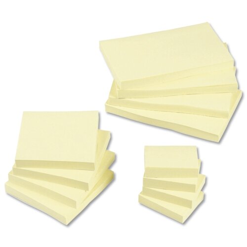 Sticky Notes Pad of 100 Sheets 76x127mm Yellow Pack 12 5 Star