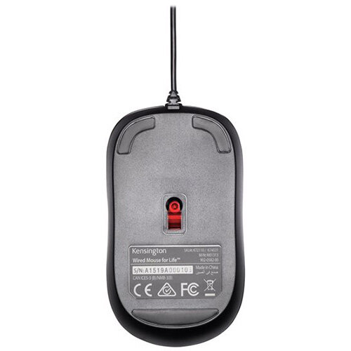 Kensington ValuMouse - Mouse - right and left-handed - optical - 3 buttons - wired - USB - black