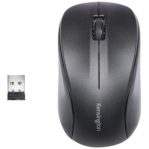 Kensington Mouse for Life - Mouse - right and left-handed - optical - 3 buttons - wireless - 2.4 GHz - USB wireless receiver - black