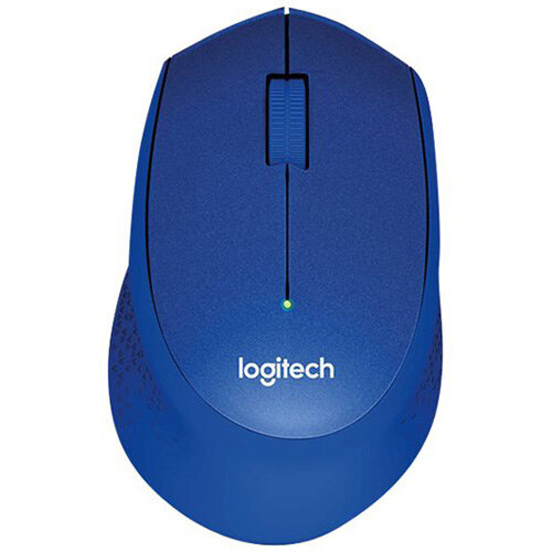 Logitech M330 SILENT PLUS - Mouse - 3 buttons - wireless - 2.4 GHz - USB wireless receiver - blue