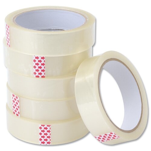 Uno CLEAR TAPE 25MMX66M POLYPROP [Pack 6]