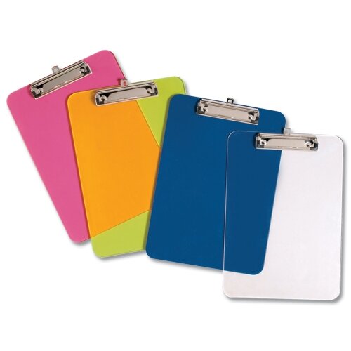 A4 Blue Plastic Clipboard Rounded Corners 5 Star