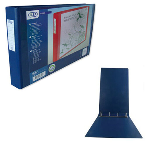 Elba 4D-Ring Binder PVC A3 30mm Oblong Blue