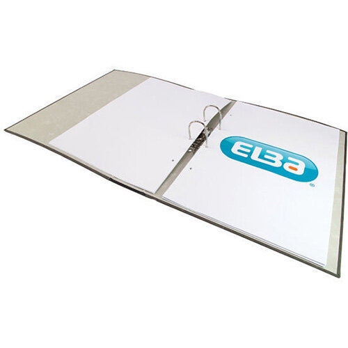 Elba A3 Upright 70mm Black Lever Arch File – 2 Rings, 70mm Spine, 550 to 600 Page Capacity, Reinforced Edge, Spine Label, Finger Pull Ring & Plastic Covering (100080746)