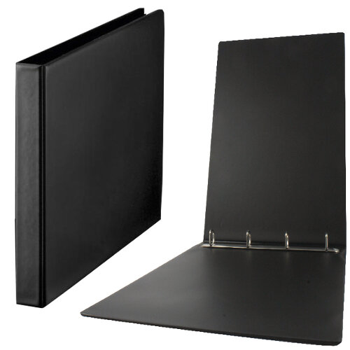 Esselte Binder A3 4 O-Ring 25mm Landscape Polypropylene Black 68737