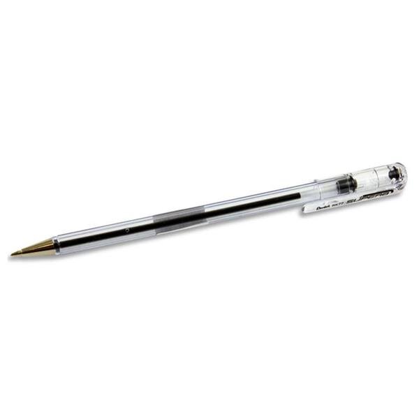 Pentel Superb Fine Ball Point Pen, Black (Pack of 12, Ref BK77-A) - Smooth and Precise Writing