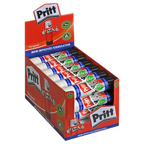 Pritt Glue Stick, Washable and Non-Toxic, 43g (Pack of 24) - Safe Adhesive for Schools, Arts & Crafts
