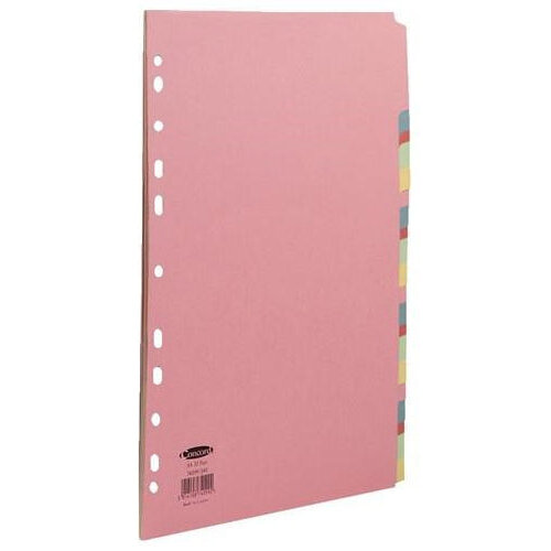 Concord Subject Dividers 20-Part A4 Assorted Colours