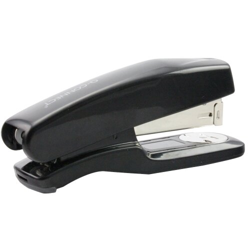 Q-Connect Stapler Plastic Half Strip Black Capacity 20 Sheets
