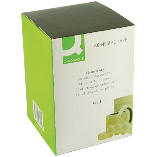 Q-Connect Easy Tear Polypropylene Tape 12mm x66 Metres Pack 12