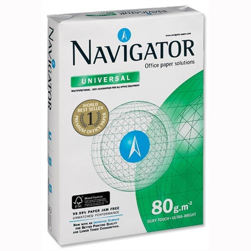 Navigator Universal A4 80gsm White Printer Paper - Box of 2500 Sheets