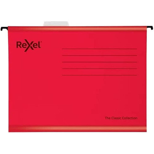 Rexel  Classic Suspension Files Foolscap Red Pack of 25 2115592