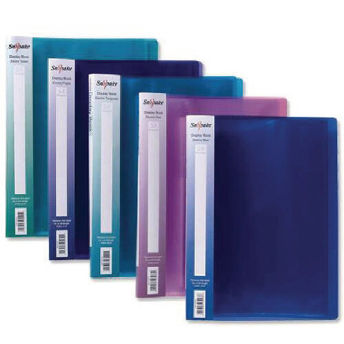 Snopake Display Book Electra A3 24-Pocket Assorted Pack of 5 14103