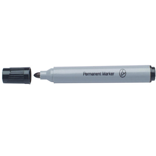 White Box Permanent Marker Bullet Tip Black Pack 10