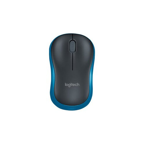 Logitech M185 Wireless Mouse, Optical, USB Receiver, Blue - Comfortable and Portable Wireless Mouse