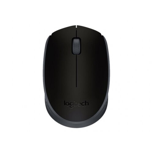 Logitech M171 - Mouse - right and left-handed - wireless - 2.4 GHz - USB wireless receiver - black