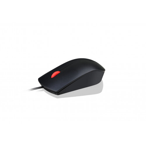 Lenovo Essential - Mouse - right and left-handed - optical - 3 buttons - wired - USB - black - for S510; ThinkCentre M600; M625; M700; M71X; M910; X1; ThinkStation P320; V330-15; V410