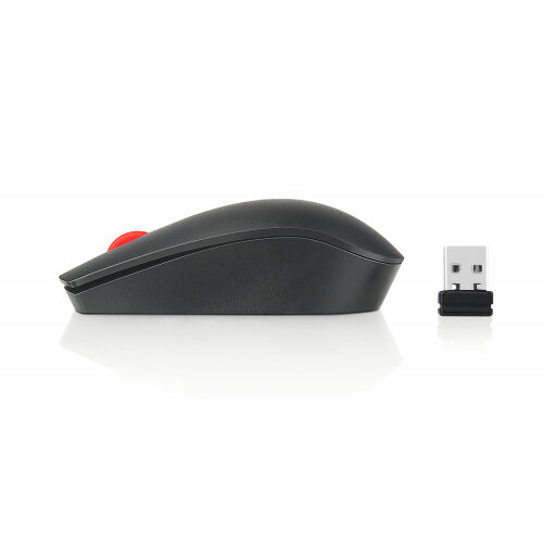 Lenovo ThinkPad Essential Wireless Mouse - Mouse - laser - 3 buttons - wireless - 2.4 GHz - USB wireless receiver - for ThinkBook 14 G2 ITL; 15 G2 ITL; ThinkPad E14 Gen 2; P14s Gen 1; V30a-22; V30a-24