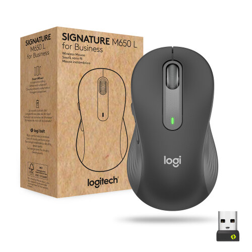 Logitech Signature M650 for Business mouse Right-hand RF Wireless+Bluetooth Optical 4000 DPI