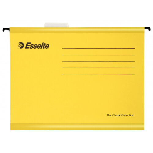 Esselte Classic Foolscap Suspension File Board 15mm V Base Yellow (Pack 25) 90335