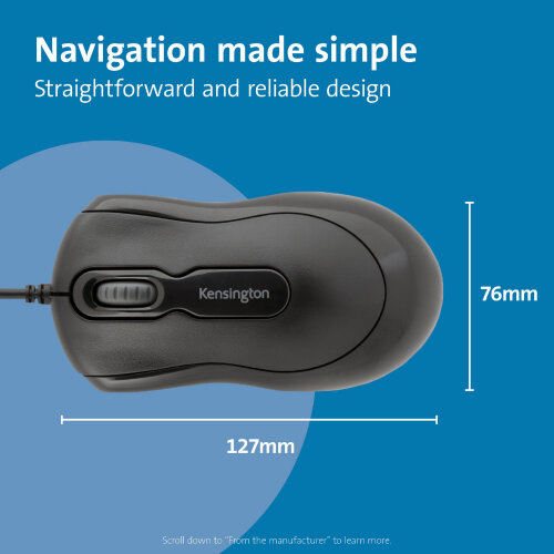 Kensington Wired Mouse Black K72356EU