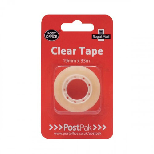 Postpak Clear Sticky Tape 33m (Pack of 12)