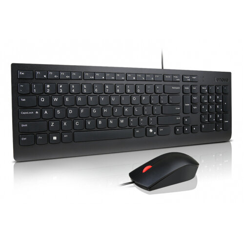 Lenovo KB MICE_BO Essencial WR KBMS GB A1 keyboard Mouse included Universal USB UK English Black