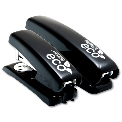 Rapesco Eco Stapler Recycled ABS Casing Half Strip Nos 246 266 Black 1084 Hunt Office UK