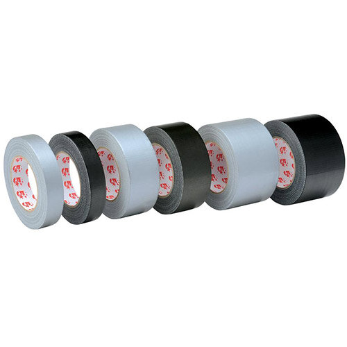 5 Star Cloth Tape Roll 75mmx50m Silver Hunt Office UK