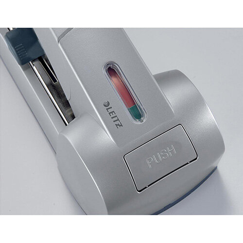 Leitz 5553 Heavy Duty Flat Clinch Metal Stapler Grey 120 Sheets of