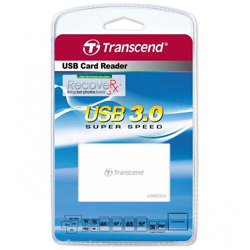 Transcend RDF8 USB 3.0 Multi Card Reader (White) Hunt Office UK