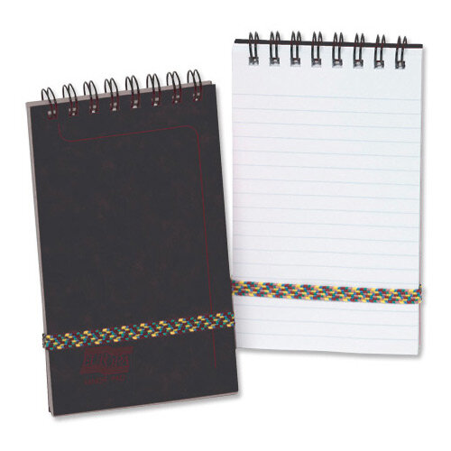Europa 3012 Minor Notepad Wirebound Elasticated Ruled 120 Pages Black