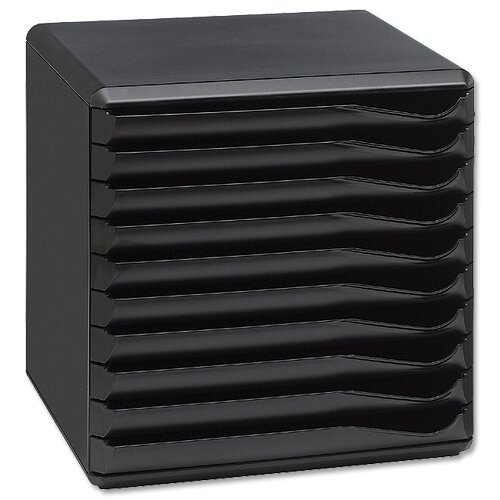 Leitz Desktop Filing Unit Black A4 10 Drawers Huntoffice Co Uk
