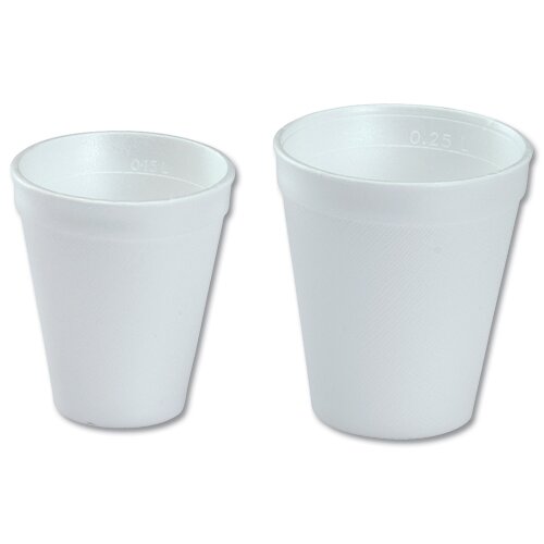 Foam Insulated Disposable Hot Drinks Vending Cups 7oz/200ml [Pack of 50