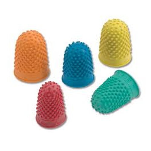 Rubber Thimble Size 0 Green Pack 10 Quality Hunt Office UK