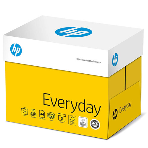 HP Hewlett Packard A4 75gsm White Everyday Printer/Copier Paper Box of