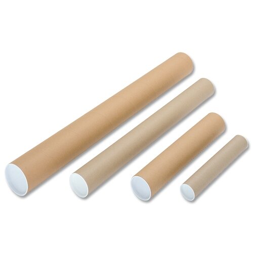 Brown Kraft 330x50mm Cardboard A4-A3 Postal Tubes Pack of 25 Brown Kraft 330x50mm Cardboard A4-A3 Postal Tubes Pack of 25