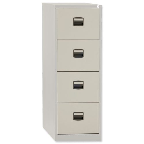 4 Drawer Steel Filing Cabinet Lockable Grey Trexus By Bisley