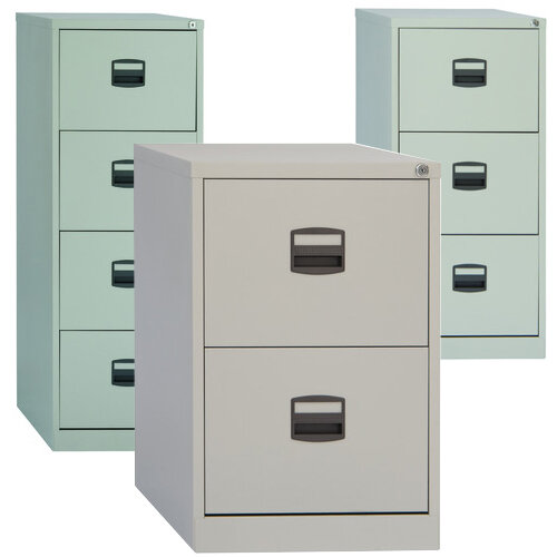 2 Drawer Steel Filing Cabinet Lockable Grey Trexus By Bisley Filing Cabinet Lockable Grey Trexus