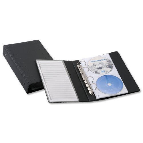 Durable CD and DVD Ring Binder Pockets for 20 Disks Hunt Office UK