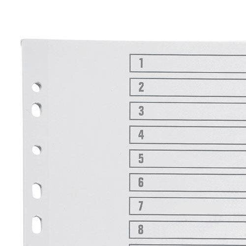 1-20 A4 Index Clear Tabs White 5 Star - Hunt Office UK