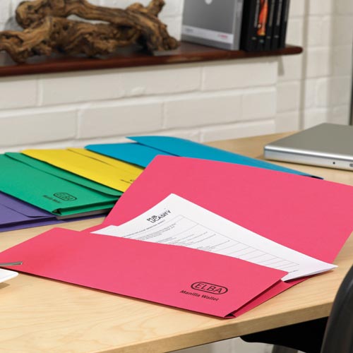 Elba Bright Manilla Foolscap Document Wallet Assorted Pack of 25 - Hunt ...