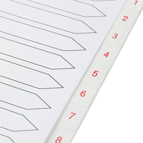 5 Star Elite A4 Premium Index White Tabs Polypropylene 1-15 White ...