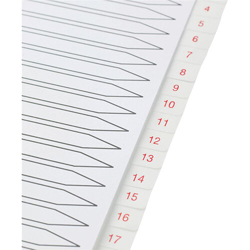 5 Star Elite A4 Premium Index White Tabs Polypropylene 1-31 White ...