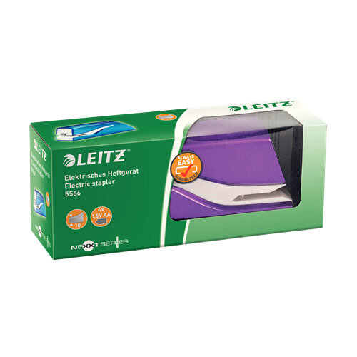 LEITZ Nexxt Electric Stapler - Wow White, Staples Up To 20 Sheets, Includes Adapter & 200 Staples