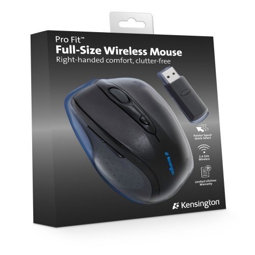 Kensington Full Sized Pro Fit Wireless Optical Right/Left Handed Mouse ...