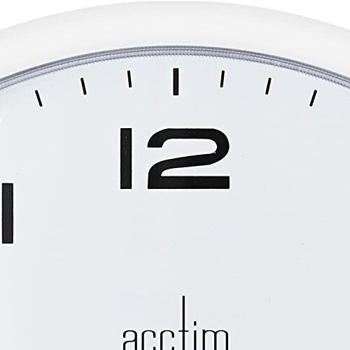 Orologio Da Parete Acctim Aylesbury Bianco: Diametro 25.5 Cm, Movimento Al Quarzo, Plastica